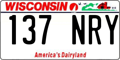 WI license plate 137NRY