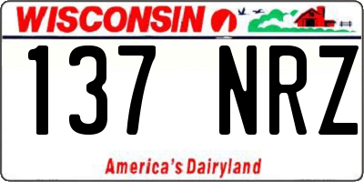WI license plate 137NRZ