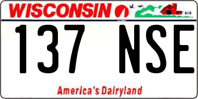 WI license plate 137NSE