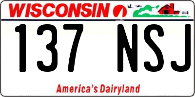 WI license plate 137NSJ