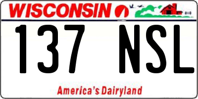 WI license plate 137NSL
