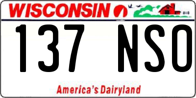 WI license plate 137NSO