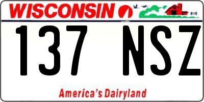 WI license plate 137NSZ