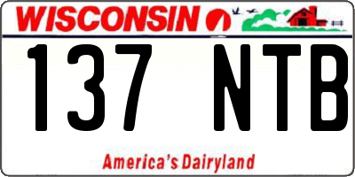 WI license plate 137NTB