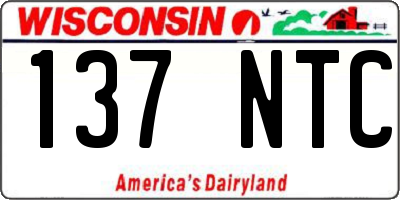 WI license plate 137NTC