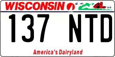 WI license plate 137NTD