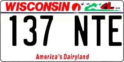 WI license plate 137NTE