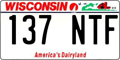 WI license plate 137NTF