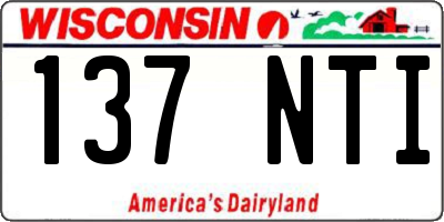 WI license plate 137NTI
