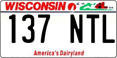 WI license plate 137NTL