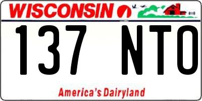 WI license plate 137NTO