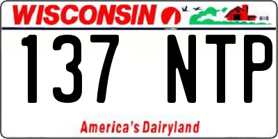 WI license plate 137NTP