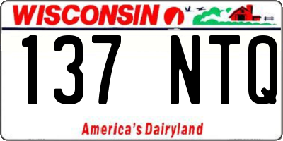 WI license plate 137NTQ