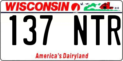 WI license plate 137NTR