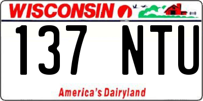 WI license plate 137NTU