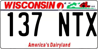 WI license plate 137NTX