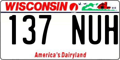 WI license plate 137NUH