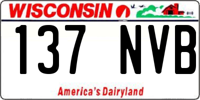 WI license plate 137NVB