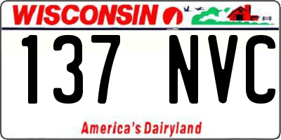 WI license plate 137NVC