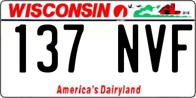 WI license plate 137NVF