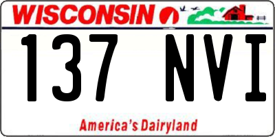 WI license plate 137NVI