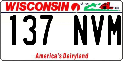 WI license plate 137NVM
