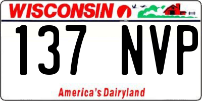 WI license plate 137NVP