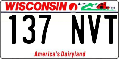 WI license plate 137NVT