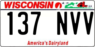 WI license plate 137NVV