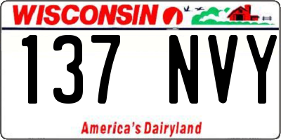 WI license plate 137NVY
