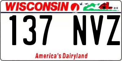 WI license plate 137NVZ