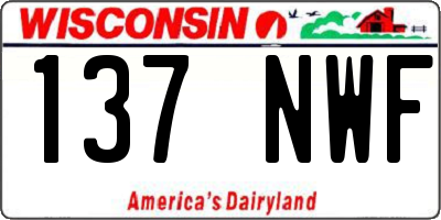 WI license plate 137NWF