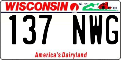 WI license plate 137NWG