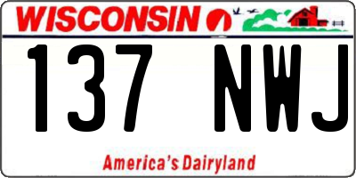 WI license plate 137NWJ