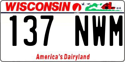 WI license plate 137NWM