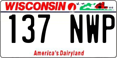 WI license plate 137NWP