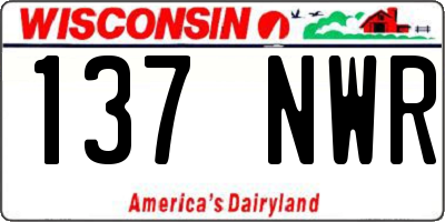 WI license plate 137NWR