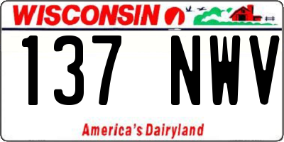 WI license plate 137NWV