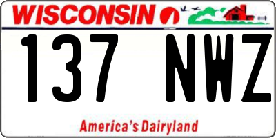 WI license plate 137NWZ