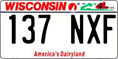 WI license plate 137NXF