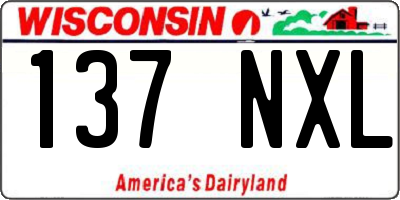 WI license plate 137NXL