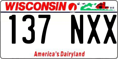 WI license plate 137NXX
