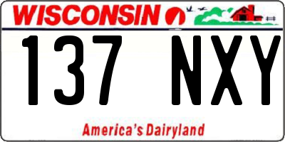 WI license plate 137NXY