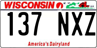 WI license plate 137NXZ