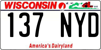 WI license plate 137NYD