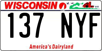 WI license plate 137NYF