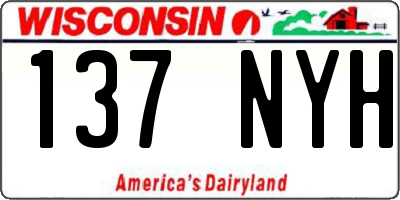 WI license plate 137NYH