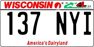 WI license plate 137NYI