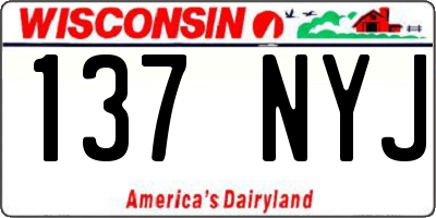 WI license plate 137NYJ