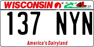 WI license plate 137NYN